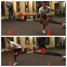 Resisted lateral hopping exercise