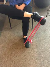 Ankle Inversion in sitting with band
