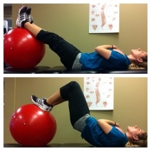 exercise ball hamstring curl