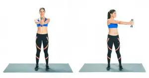 Standing core rotation exercise