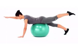 Exercises on swiss ball for scoliosis