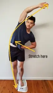 Thoracic Scoliosis Stretch on a step
