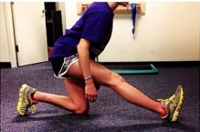 half kneeling hamstring stretch