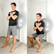 Swiss ball squats
