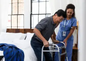 using a walker after a total knee replacement