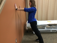 Standing Lumbar Wall Extension for back spasms