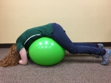 swiss ball traction for low back pain