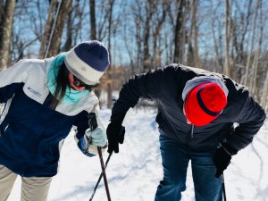 Check your posture and position when using ski poles